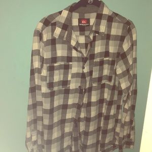 Black and white checker flannel
